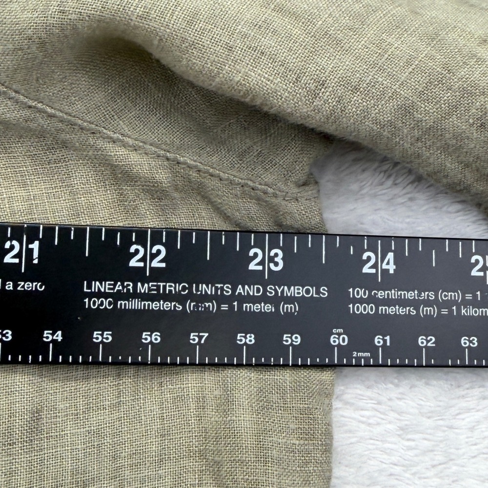 J. Jill Love Linen Tunic Women Large Split V-Neck 100% Linen Office Casual - Picture 7 of 9